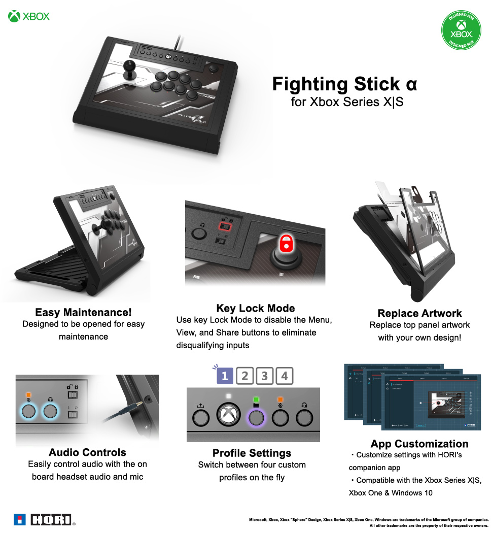 Fighting Stick α Designed for Xbox Series X